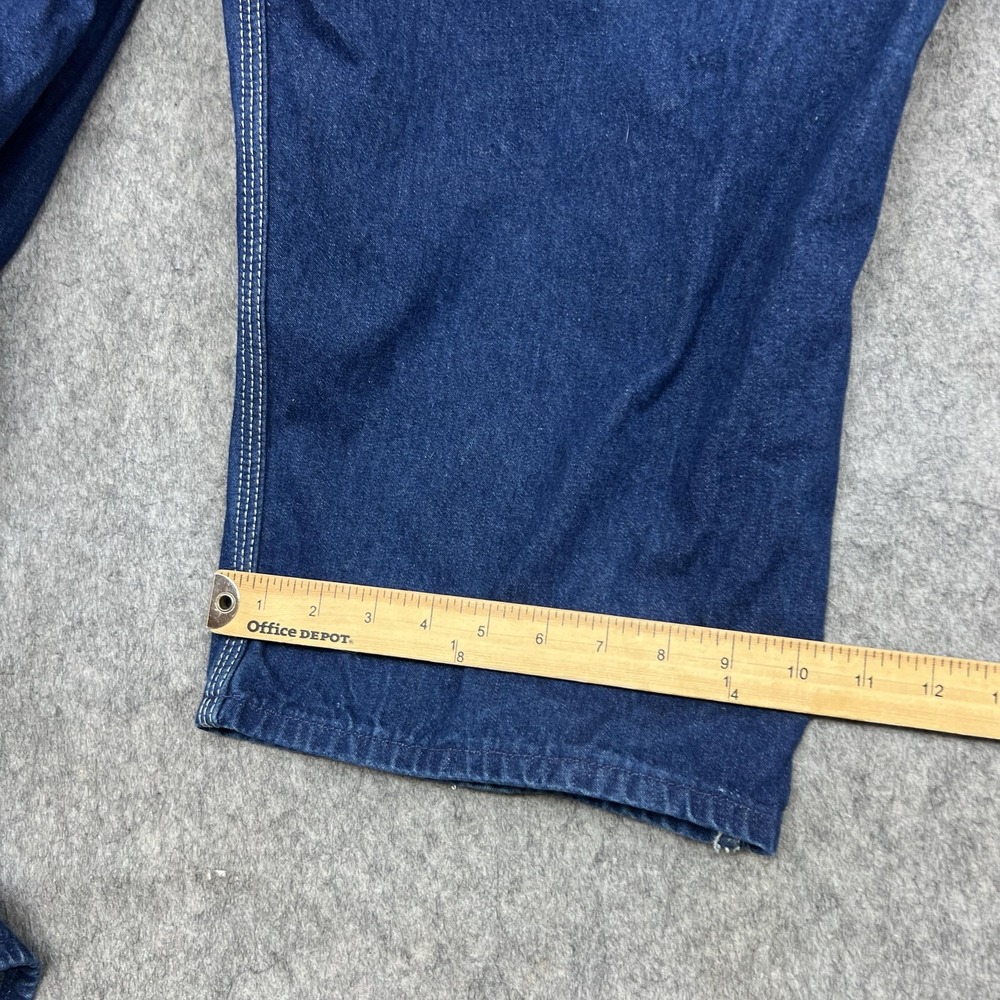 Key Imperial Bib Overalls Mens 52x30 Blue Denim Relaxed Fit Big Tall Workwear - Picture 16 of 16
